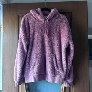 Purple Aero fuzzy Hoodie large Purple Fuzzy warm fall‎ winter cozy soft